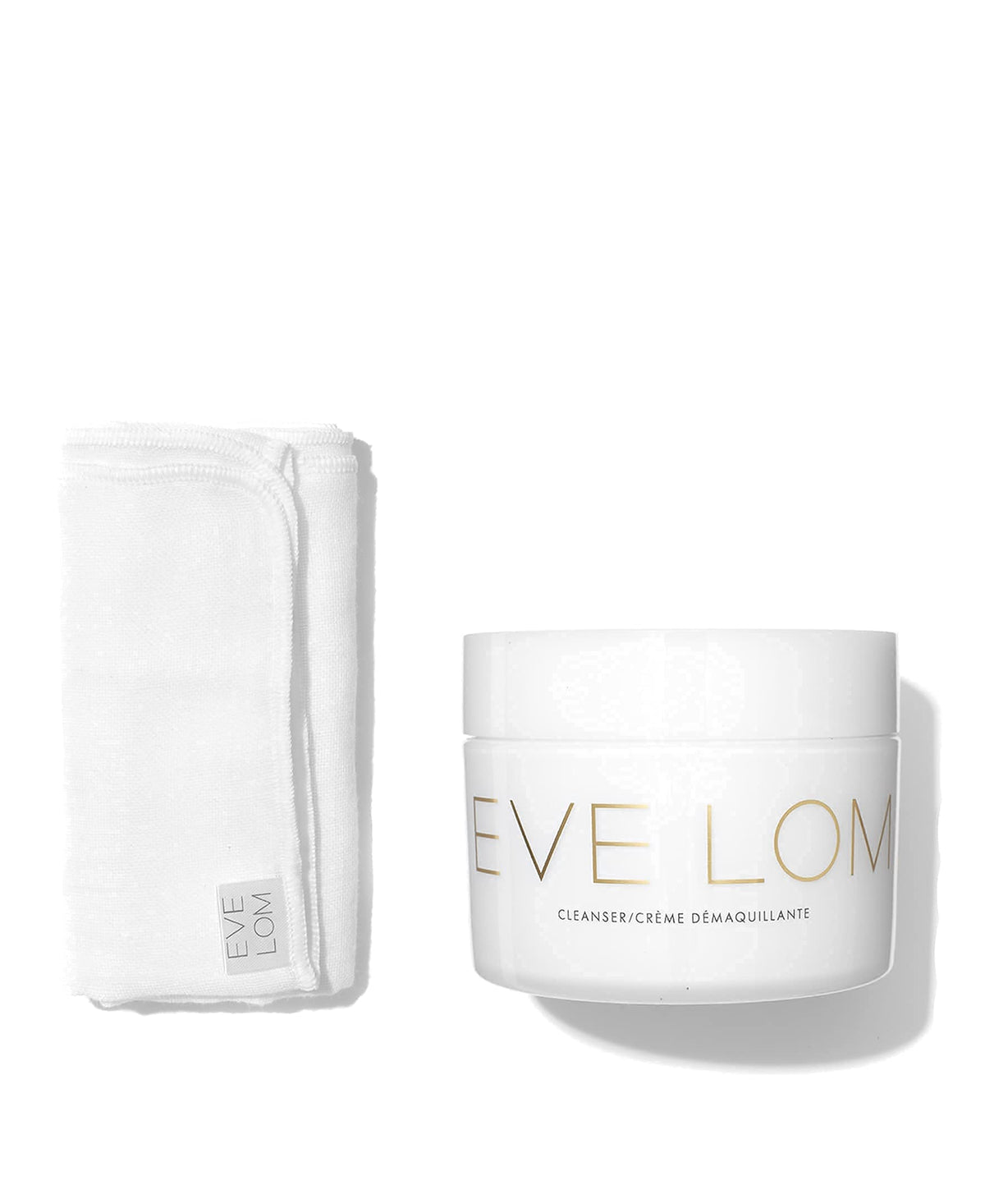 EVE LOM folded muslin cloth close-up highlighting gentle exfoliation benefit