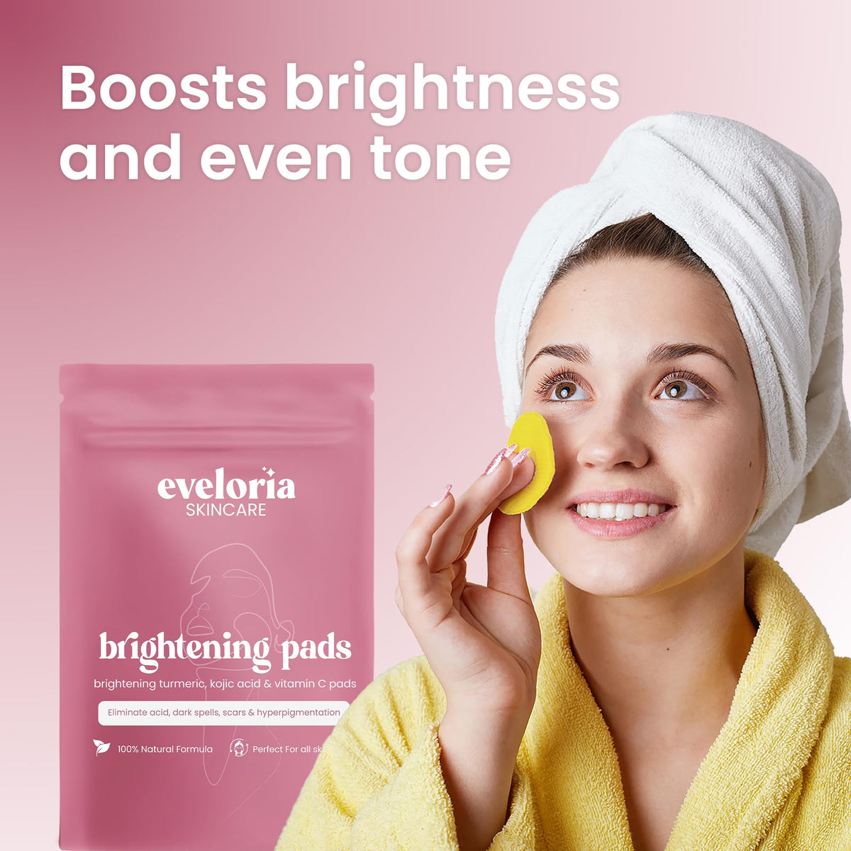 Eveloria jar on bathroom shelf in lifestyle setting for daily routine