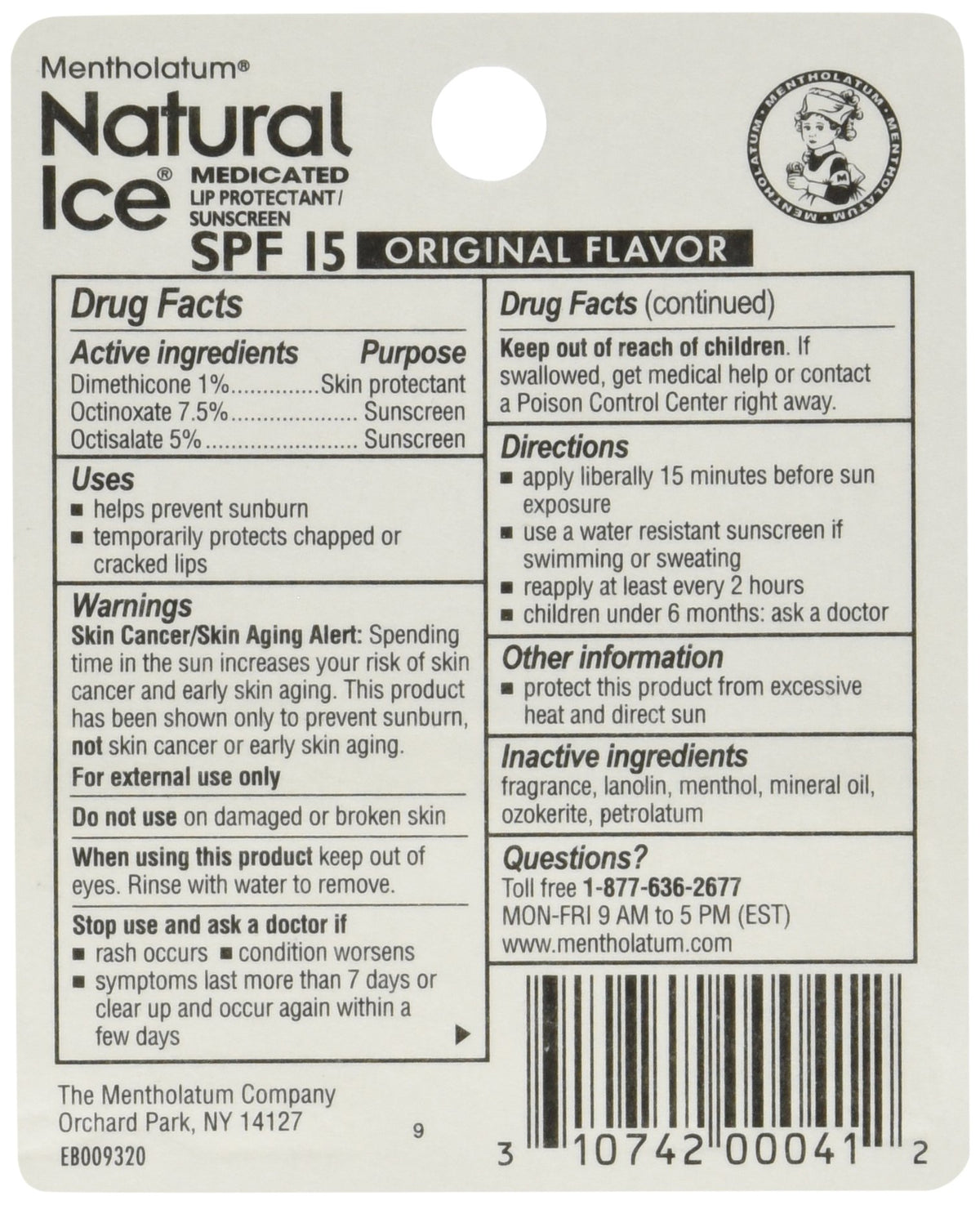 Ever Ready First Aid Natural Ice balm close-up on lips demonstrating smooth cooling protection