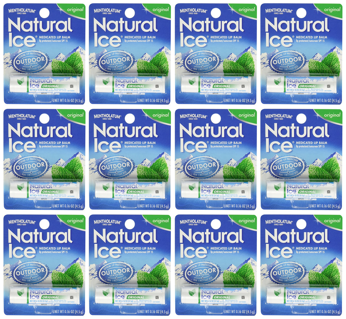 Ever Ready First Aid Natural Ice front packaging showing 12-count value and cooling benefit