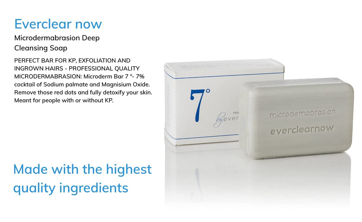 EVERCLEARNOW product used on back in shower to reduce body acne