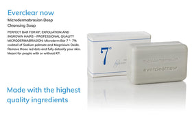 EVERCLEARNOW product used on back in shower to reduce body acne