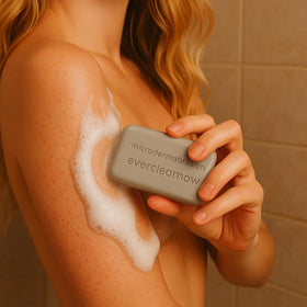 EVERCLEARNOW close-up of microdermabrasion granules highlighting gentle polish