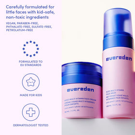 Evereden 2-in-1 shampoo and conditioner closeup showing gentle foamy lather benefit