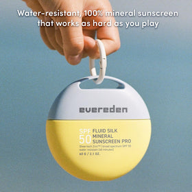 Evereden being applied to a child’s face, demonstrating gentle, non-greasy coverage