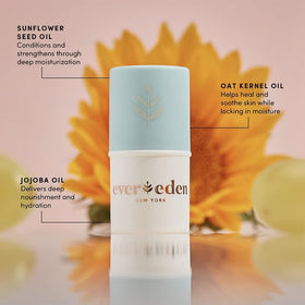Evereden open stick closeup showing smooth balm texture for easy application
