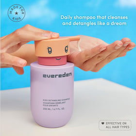 Evereden back label listing ingredients and dermatologist-tested claim
