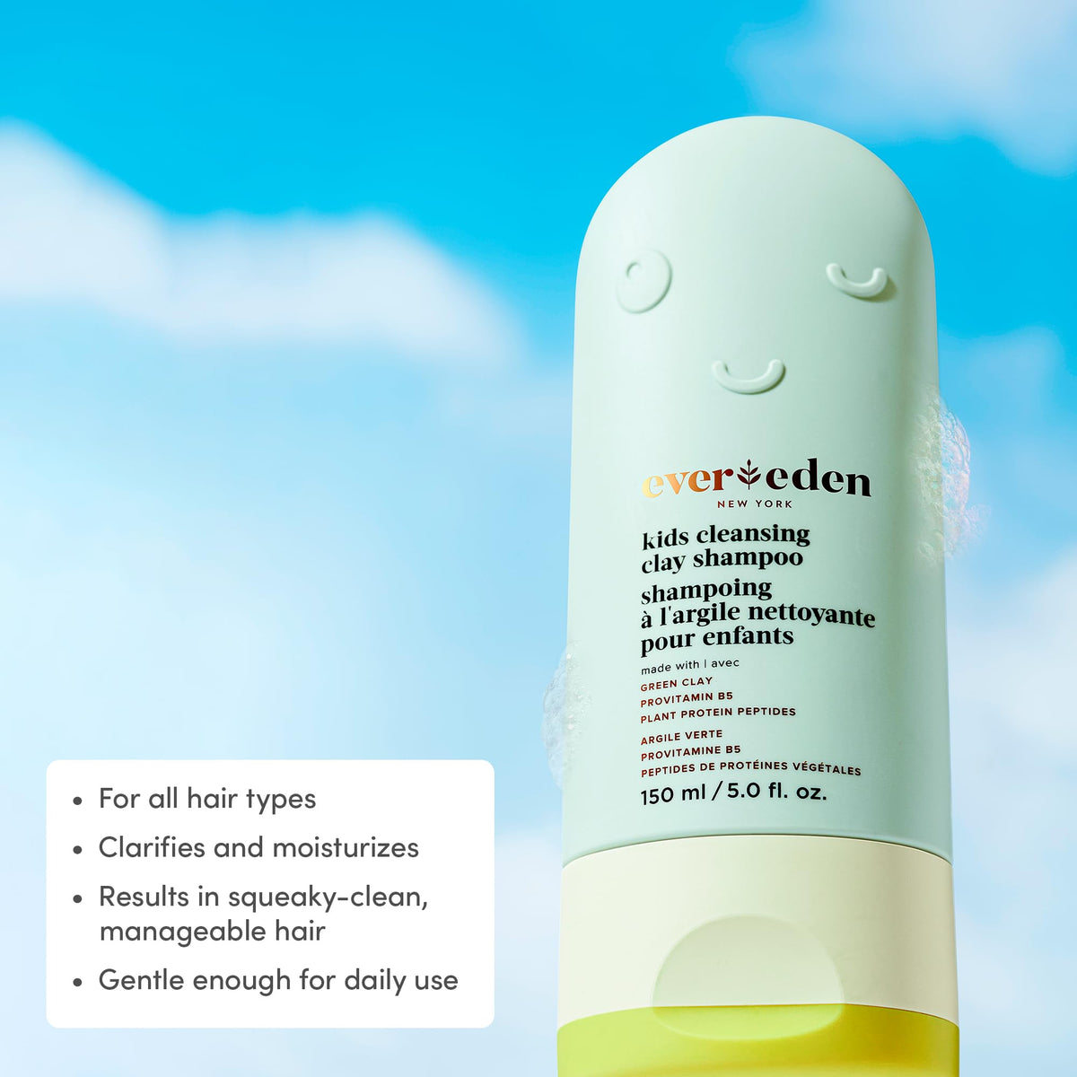Evereden label close-up displaying ingredients and safe formulation benefit