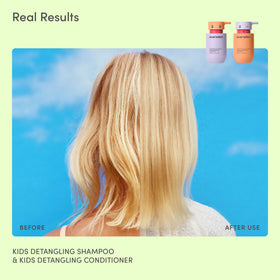 Evereden applied to child's wet hair for gentler detangling benefit