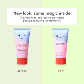 Evereden cloud face wash label close-up highlighting clean formulation