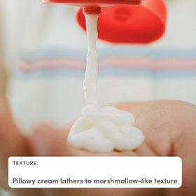Evereden cloud face wash used by child demonstrating joyful skincare habit