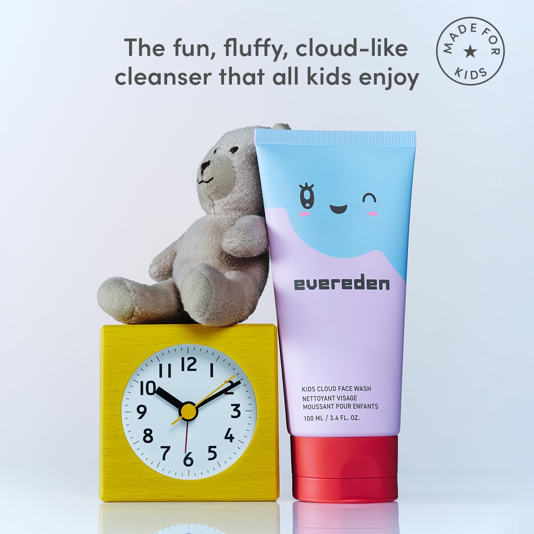 Evereden cloud face wash held in hand illustrating travel-friendly size