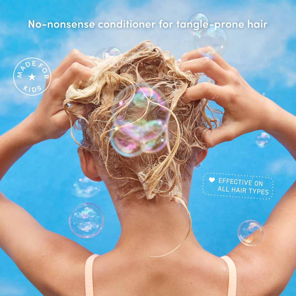 Evereden conditioner texture pouring to illustrate slip benefit