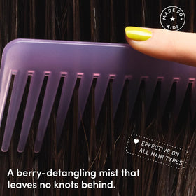 Evereden detangler mist spraying onto hair for quicker, gentler detangling
