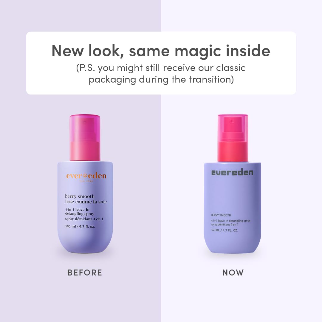 Evereden detangler spray close-up demonstrating easy spray application benefit