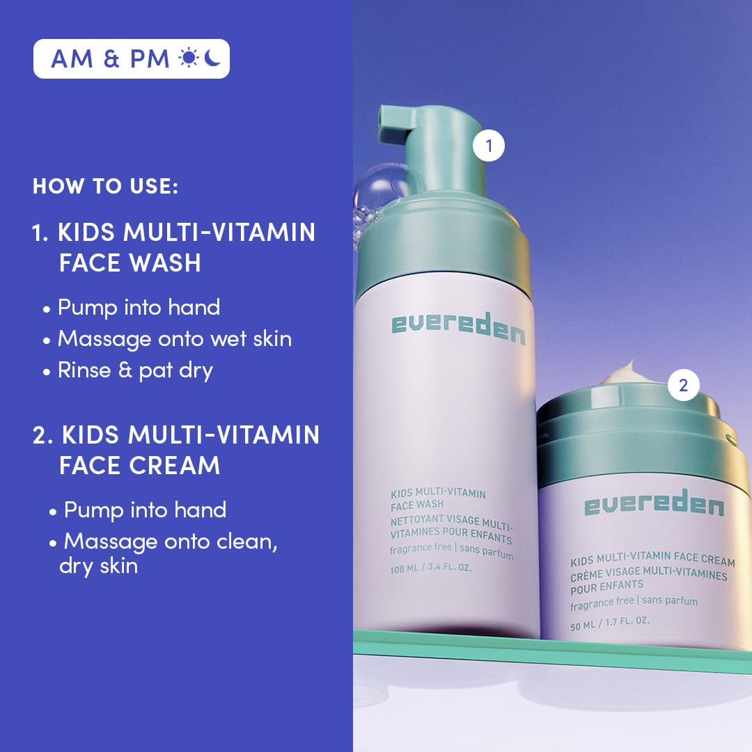 Evereden duo staged in bathroom illustrating quick morning and evening routine