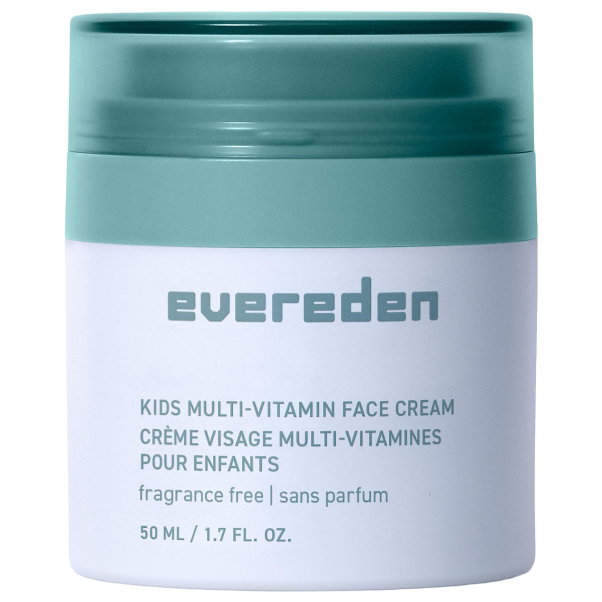 Evereden front packaging showing unscented kids face cream protecting skin