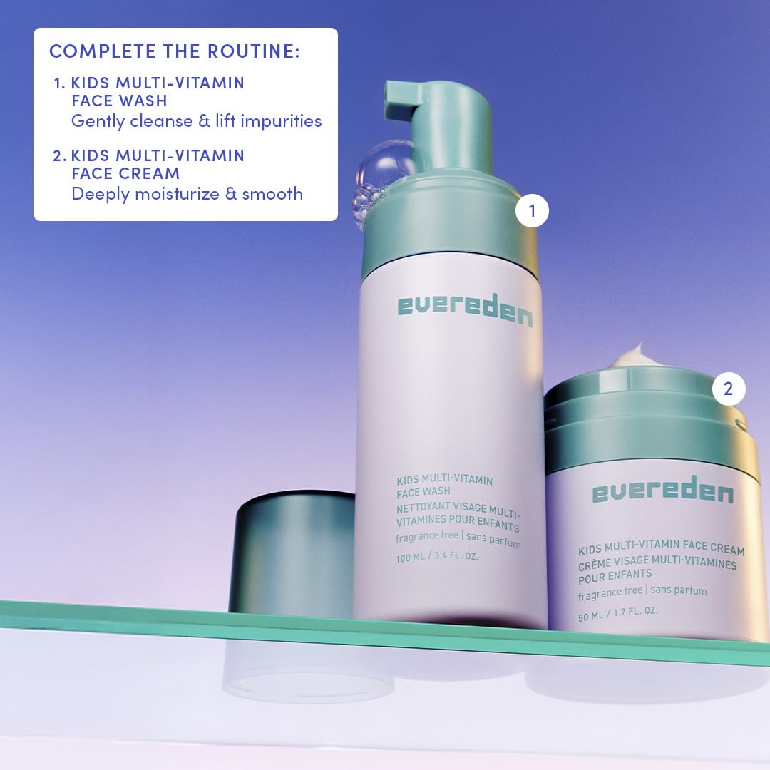 Evereden label close-up listing ceramides and niacinamide for barrier support