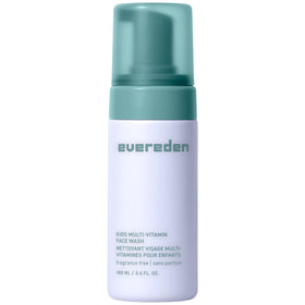 Evereden bottle front packaging showing clean unscented kids face wash benefit