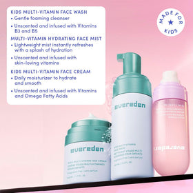 Evereden face wash pump close-up highlighting gentle cleansing for sensitive skin