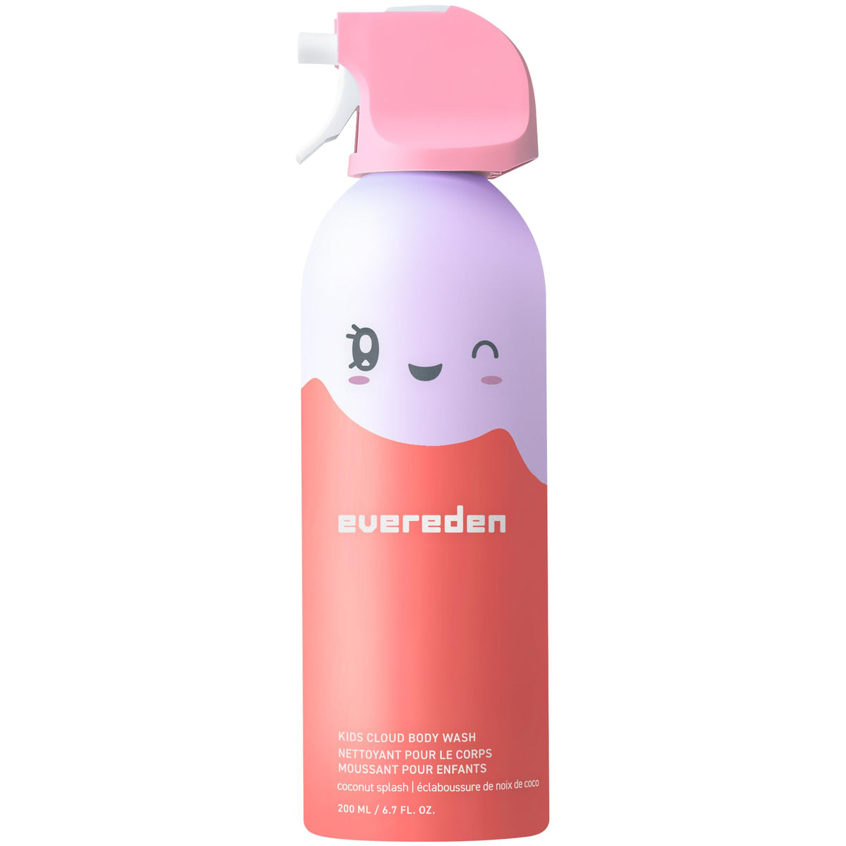 Evereden front packaging showing coconut splash and playful design benefits ease