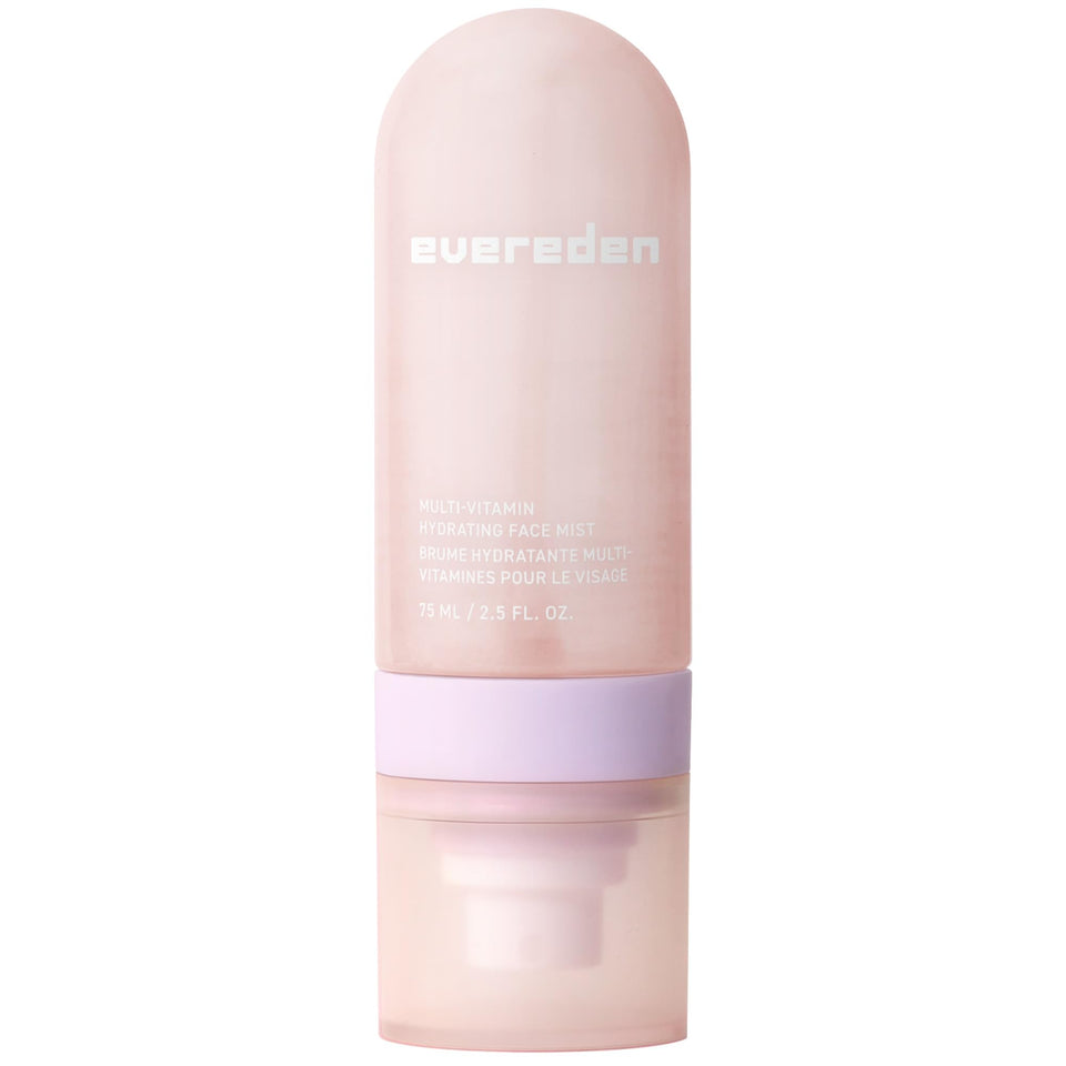 Evereden front packaging of kids face mist showing dewy bottle and label benefits
