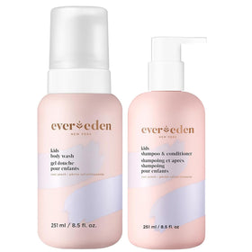 Evereden front packaging showing both bottles and cool peach scent benefit