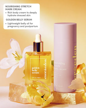 Evereden Golden Belly oil pipette dispensing oil to demonstrate precise application and nourishment