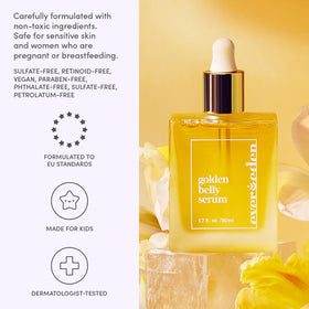 Evereden label detail highlighting centella asiatica and vitamin E content