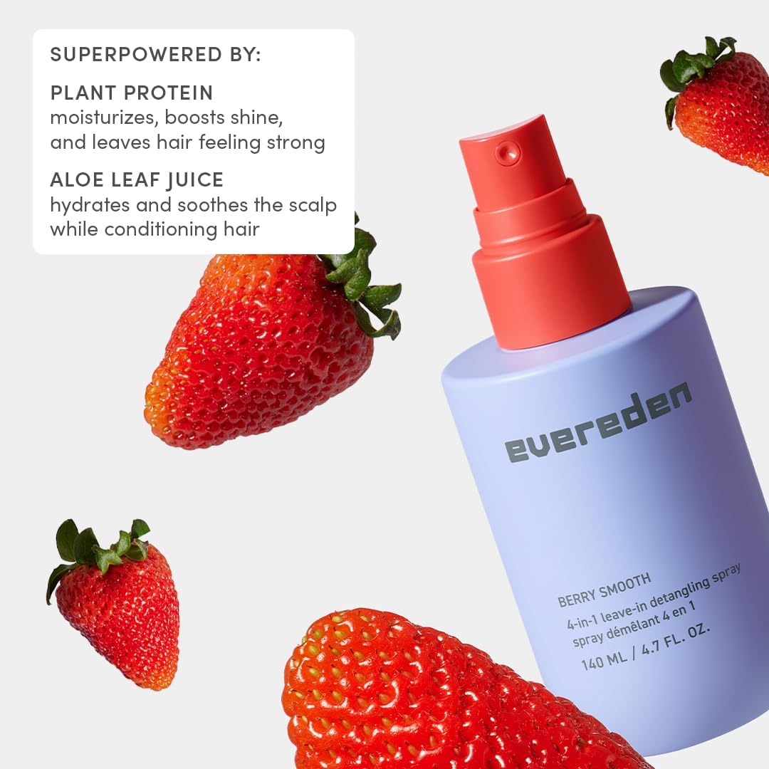 Ingredient label close-up highlighting Evereden clean, dermatologist-tested formula