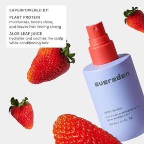 Ingredient label close-up highlighting Evereden clean, dermatologist-tested formula
