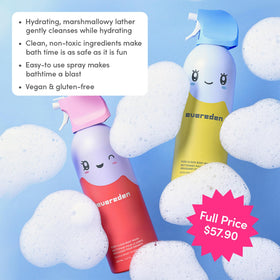 Evereden foamy texture on hand demonstrating creamy lather and quick rinsing benefit