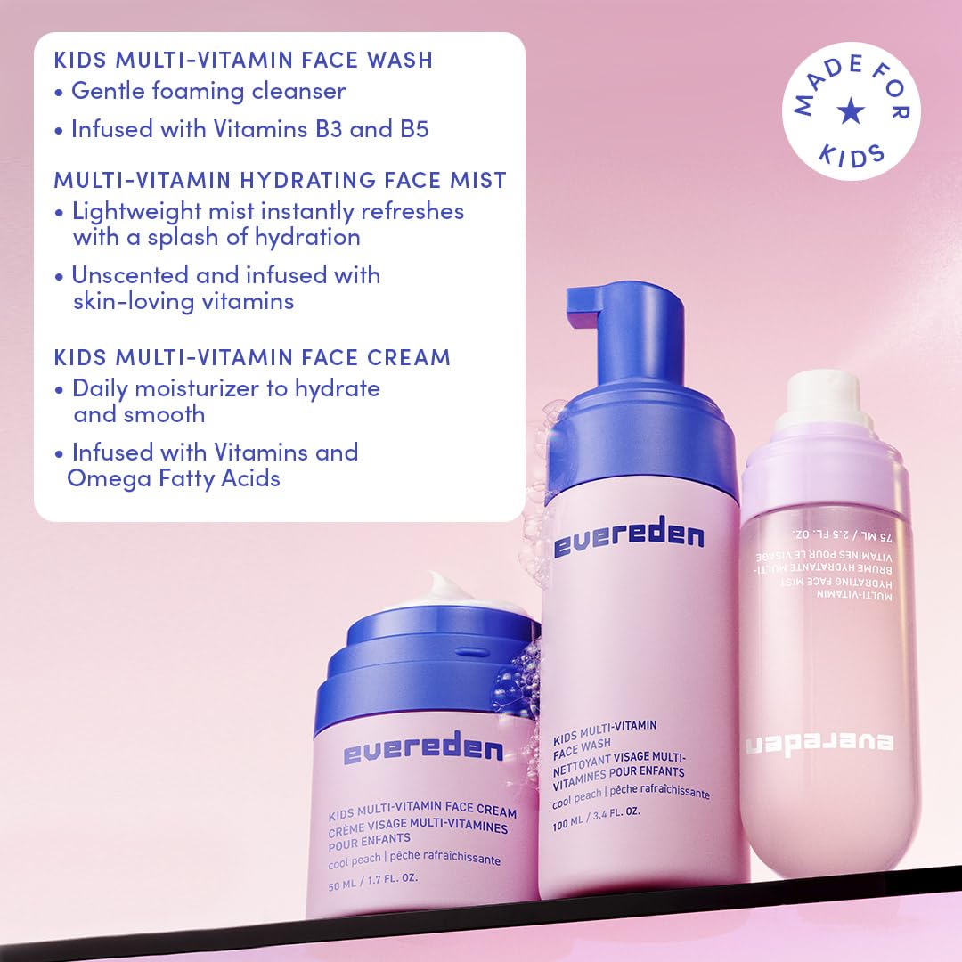Evereden kids cream jar top view showing lightweight moisturizing texture