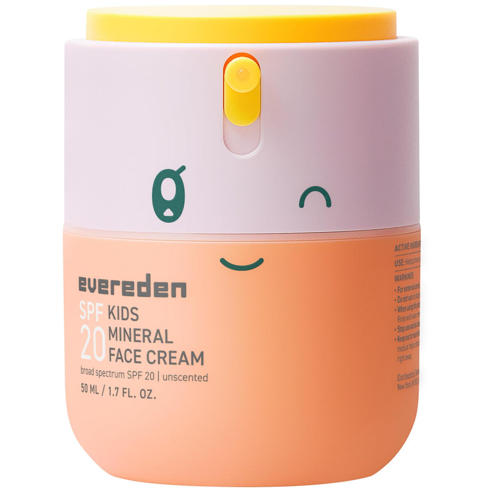 Evereden front packaging showing SPF 20 and fragrance-free benefit