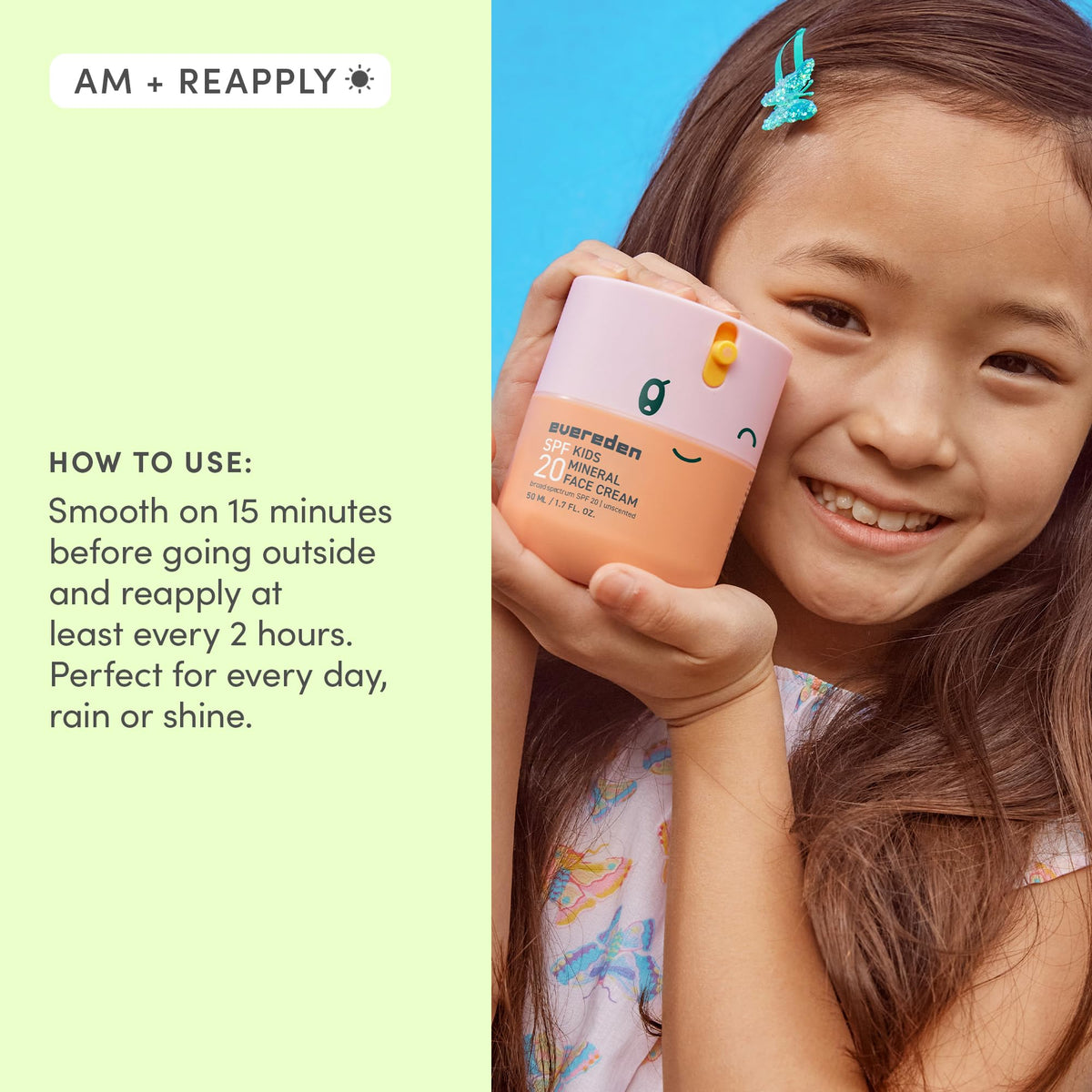 Evereden open cap showing smooth formula with no greasy residue