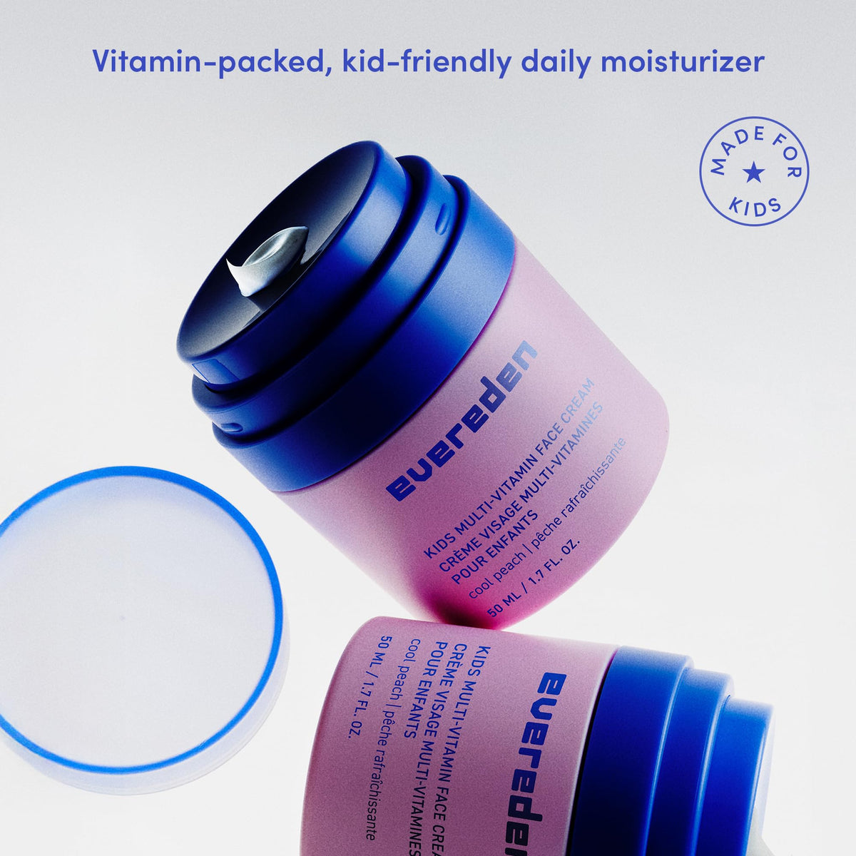 Evereden application on cheek demonstrating gentle, fast absorption