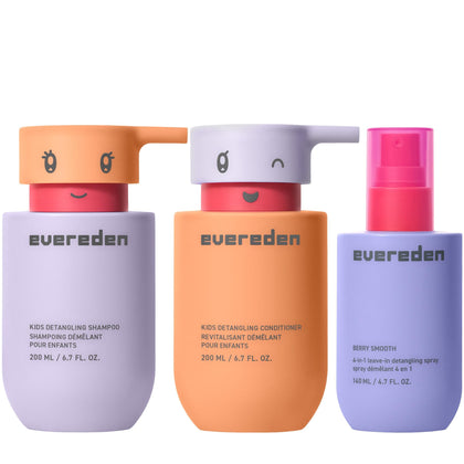Evereden front packaging of trio set showing all three bottles and benefits