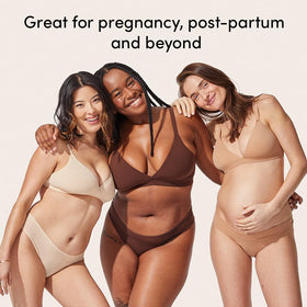 Evereden lifestyle maternity bathroom setup portraying routine-friendly, everyday skin care
