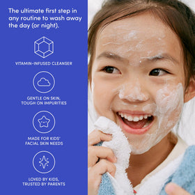 Evereden child using wash showing gentle cleansing in action
