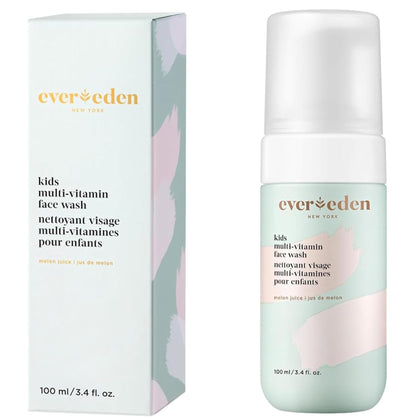 Evereden front packaging showing melon juice face wash benefits