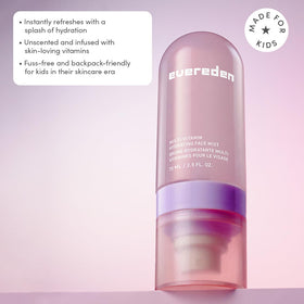Evereden mist droplets on skin texture highlighting lightweight dewy finish