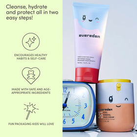 Evereden mineral moisturizer pump dispense showing light hydration