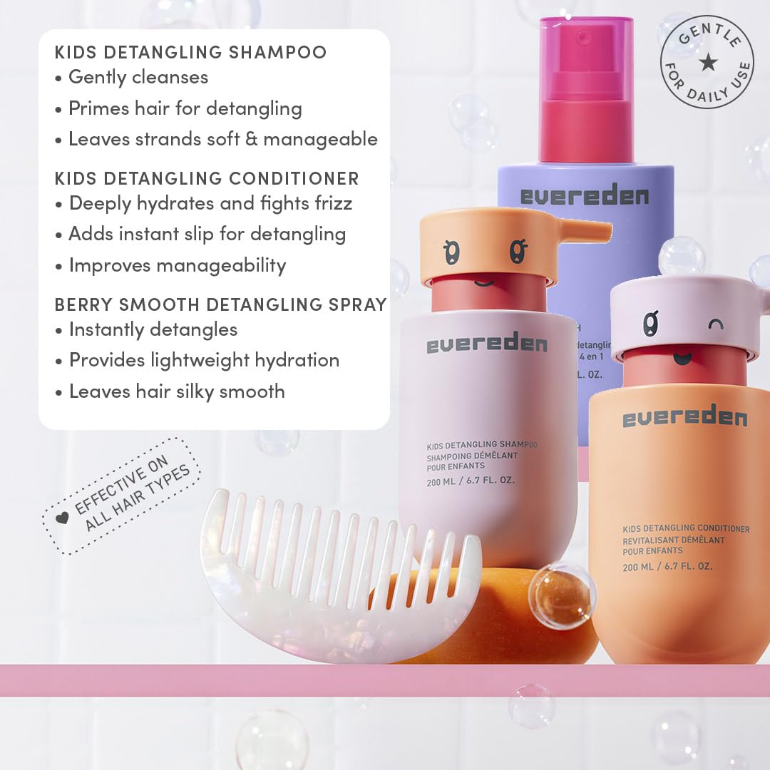 Evereden shampoo and conditioner close-up, shows gentle texture and hydration