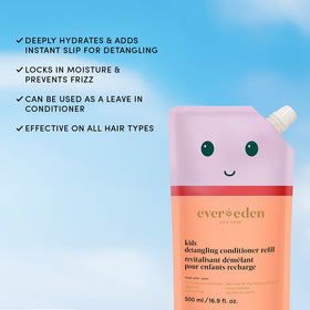 Evereden shampoo pouring into hand with gentle foam benefiting sensitive scalps