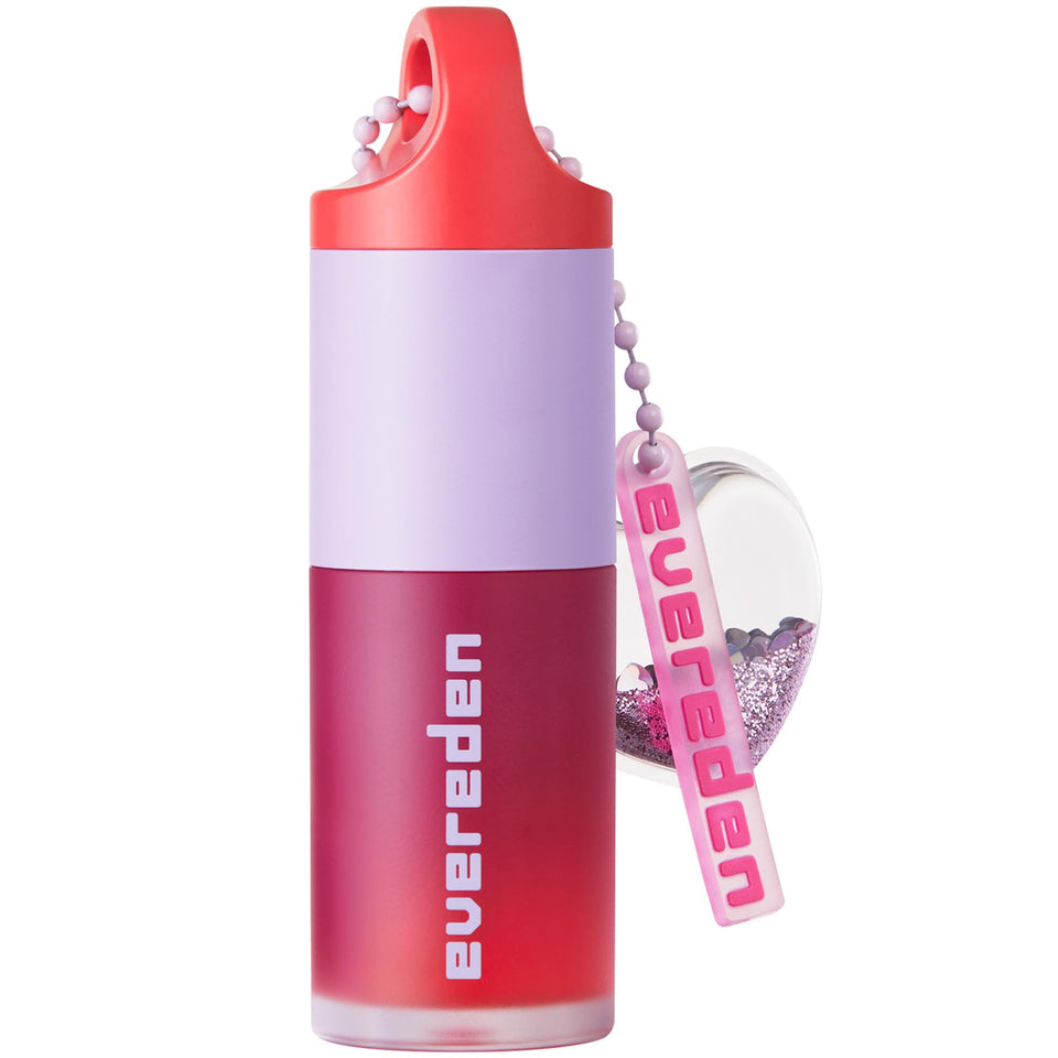 Evereden front packaging showing glossy sheer red tint and playful design