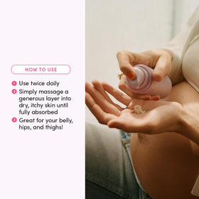 Evereden next to hand illustrating 4 fl oz travel-friendly size