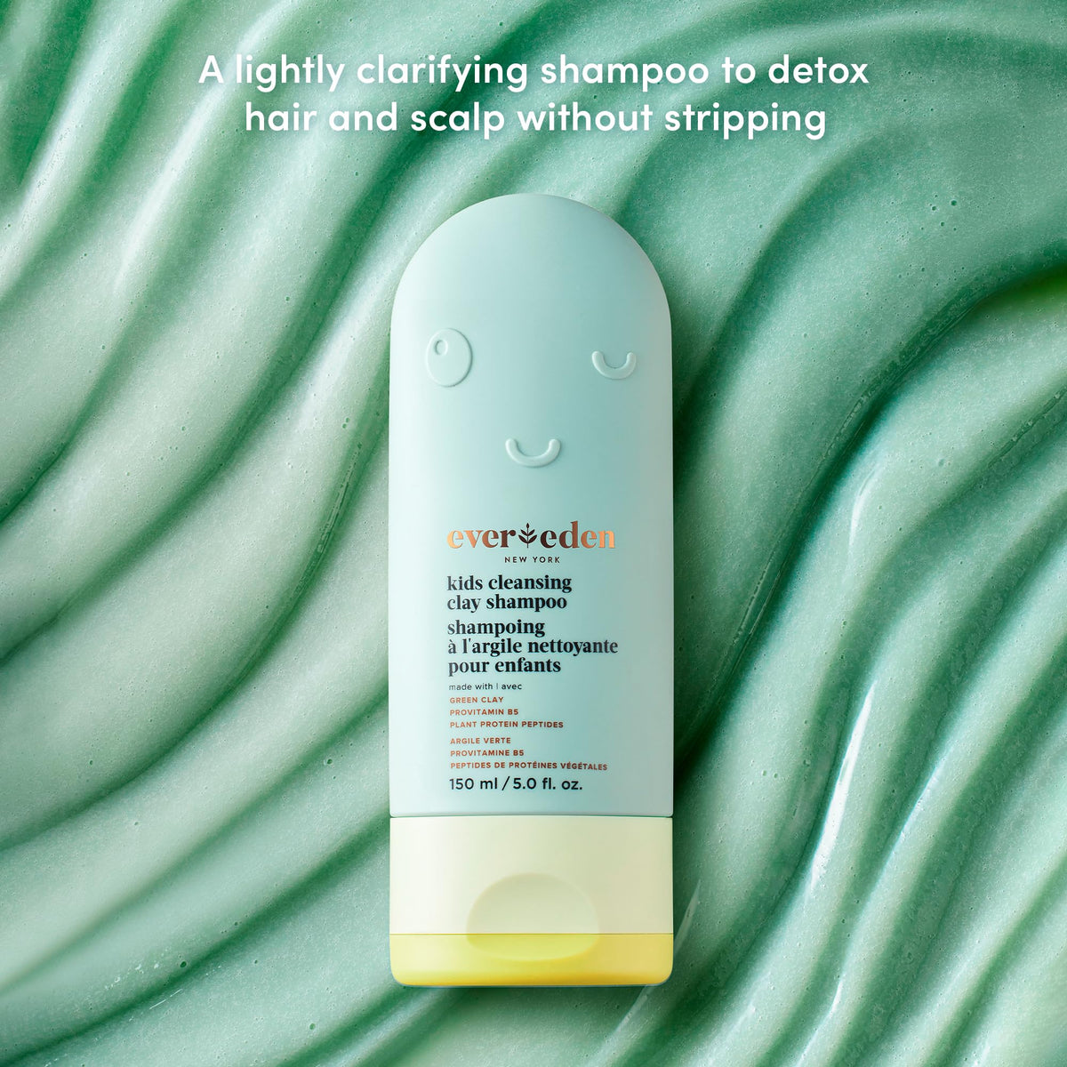 Evereden shampoo foam texture close-up showing gentle cleansing benefit