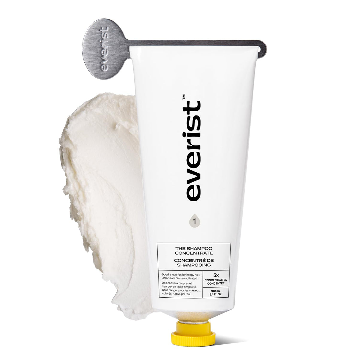 Everist front packaging showing tube and label for compact convenience