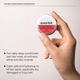 Everist deep conditioner texture closeup demonstrating creamy nourishment