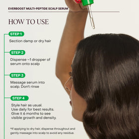 Everist EverBoost before and after comparison illustrating fuller-looking hair appearance